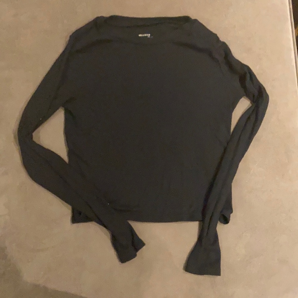 Hollister Black Ribbed Long Sleeve